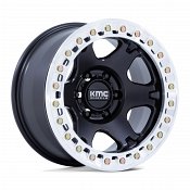 KMC KM238MD VI Beadlock Satin Black Machined Custom Truck Wheels